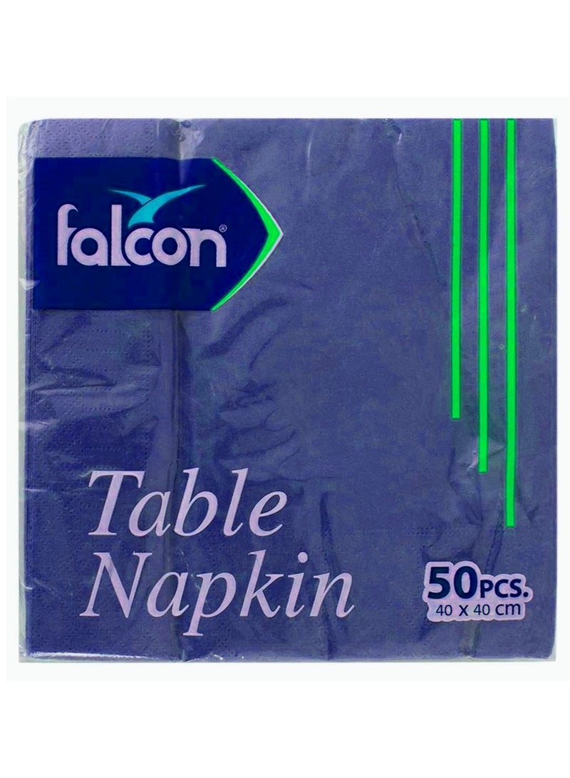 Falcon Table Napkin 40 X 40 Cm Blue 50 Pc Pack